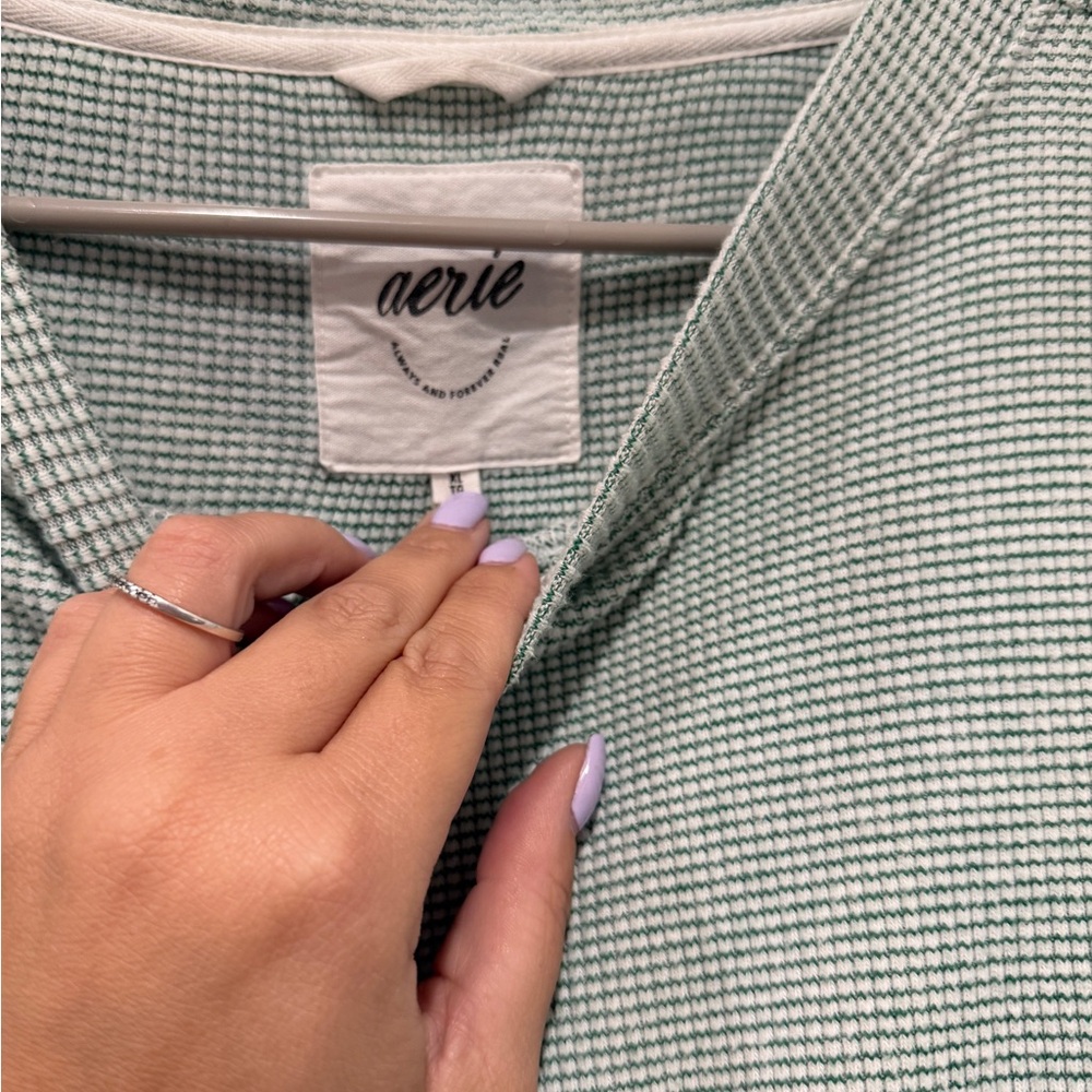 Aerie Green Crewneck Sweater - Picture 3 of 4